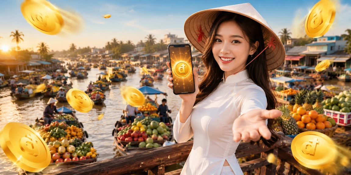 Người dùng trải nghiệm ứng dụng casino trên điện thoại tại vùng sông Mekong
