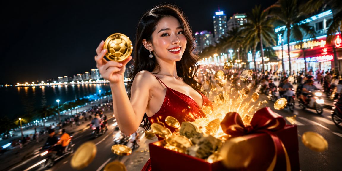 Không khí cá cược casino neon rực rỡ tại Quy Nhơn về đêm